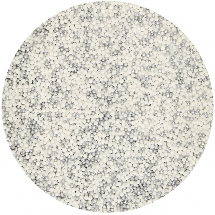 FunCakes - Nonpareils Silver-White Vit Strössel 80g