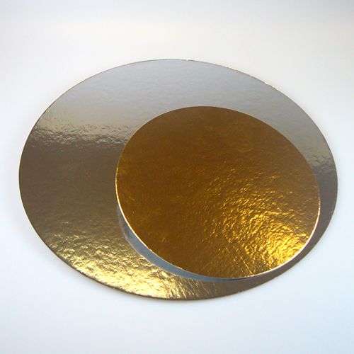 Tårtbricka 16 cm Rund Guld och Silver, 3-pack - FunCakes