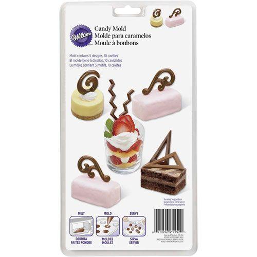 Wilton Candy Mold Dessert Accents Geometriska Figurer Dessertdekorationer