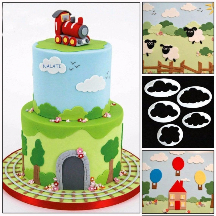 Moln Utstickare 5st | BakeCake