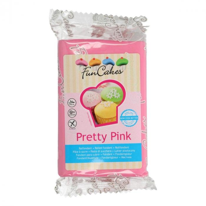 FunCakes - Ljusrosa Sockerpasta Pretty Pink 250g