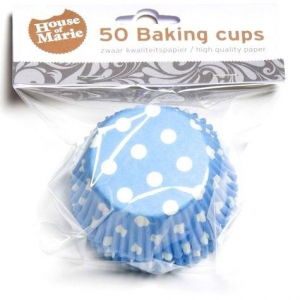Ljusblå Prickiga Muffinsformar 50 st - House of Marie