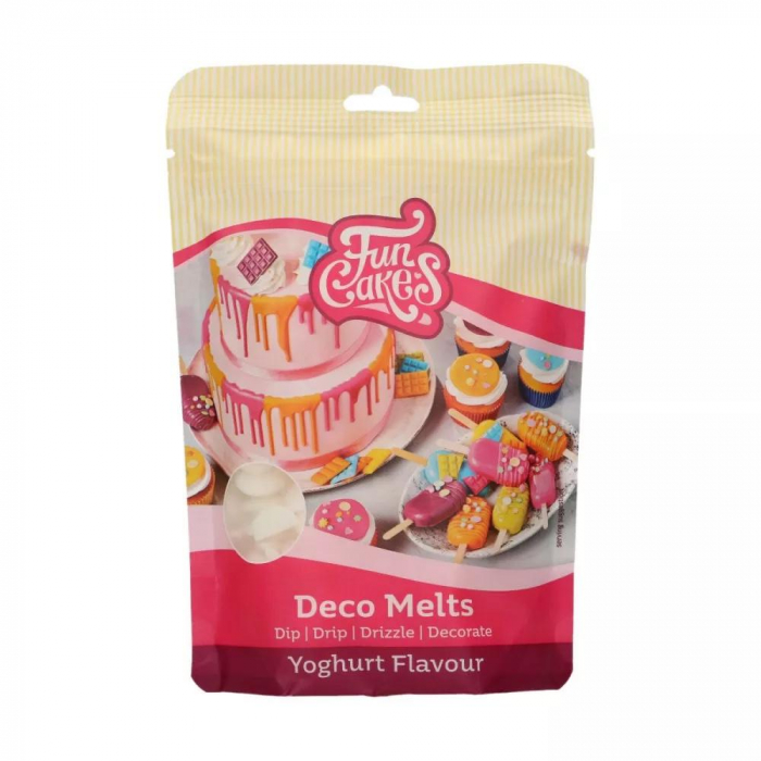 FunCakes - Vit Deco Melts Med Yoghurtsmak 250 g