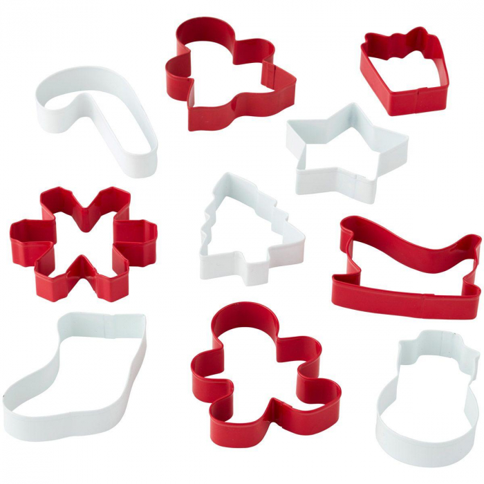 Wilton Kakmått Pepparkaksformar 10st Jul Cookie Cutter Set Holiday Tube Set