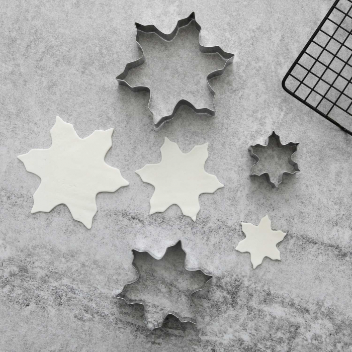 Snöflinga Utstickare 3-pack | Rostfritt Stål Stjärna