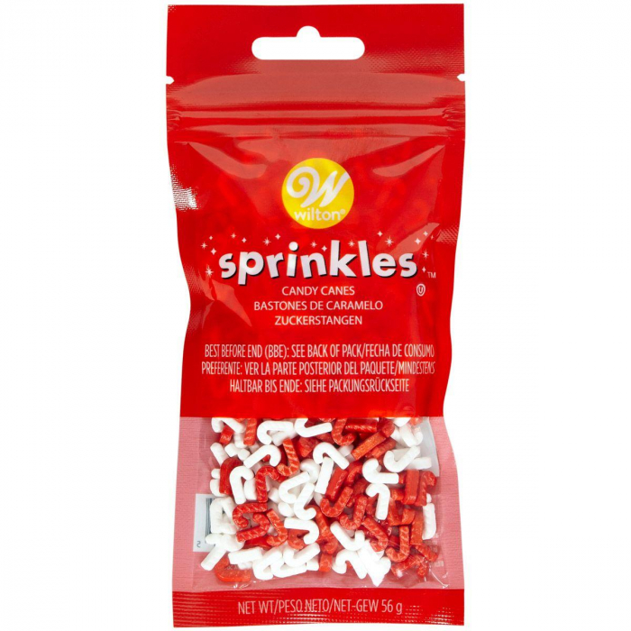 Wilton Candy Cane Strössel Jul Vit-Röd Sprinkles 56g
