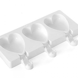 Hjärtformad Mini Cakesicles 3st Glassform Hjärtan - Silikomart