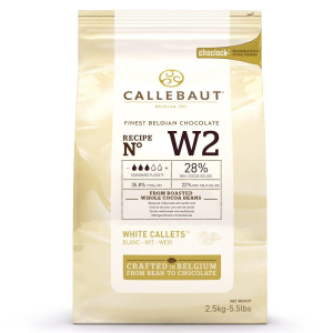 Callebaut Belgisk Choklad W2, vit, 2,5 kg