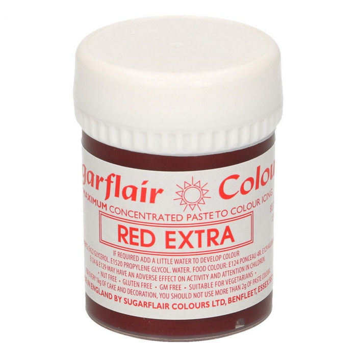 Sugarflair - Max Concentrate Paste Colour RED EXTRA, 42g