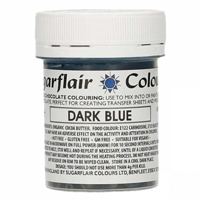 Sugarflair Chokladfärg Mörkblå, Dark Blue 35g