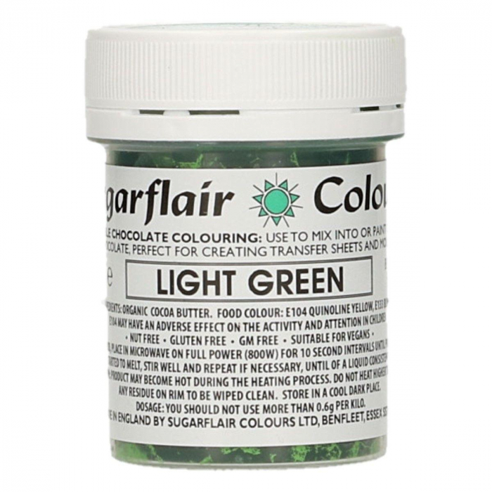 Sugarflair Chokladfärg Ljusgrön, Light Green35g