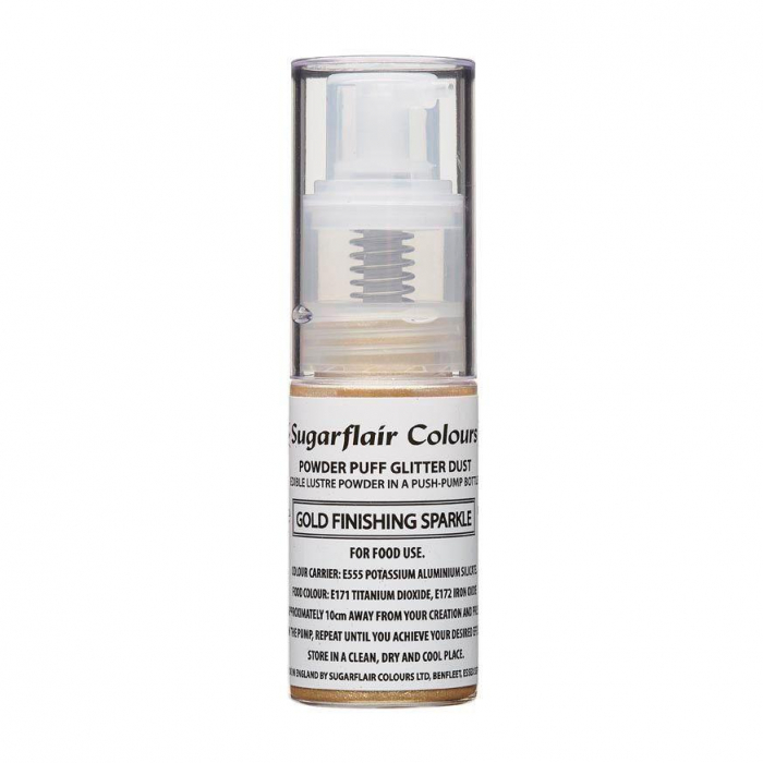 Sugarflair - Guld Glitterspray 10g | Gold Finishing Sparkle