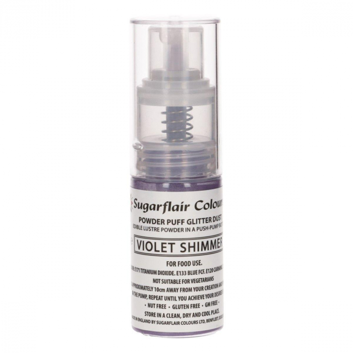 Sugarflair - Violett Glitterspray 10g | Violet Shimmer