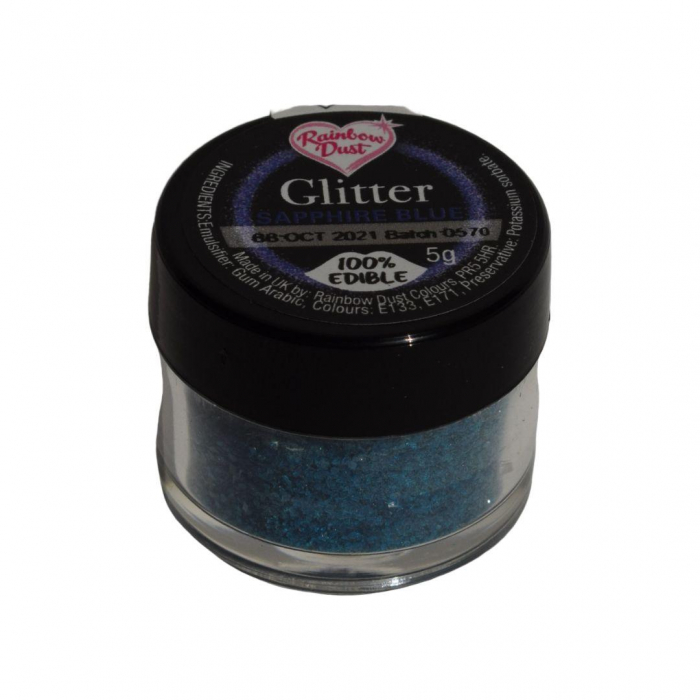 Rainbow dust - Glitter Pulverfärg Blå/Sapphire Blue - 5g