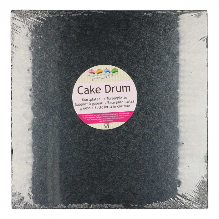 FunCakes Cake Drum Square 30,5cm -Black-