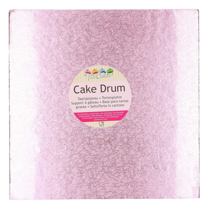 FunCakes Cake Drum Square 30,5cm -Pink-