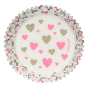 Muffinsformar Hjärtan Baking Cups Hearts 48st - FunCakes