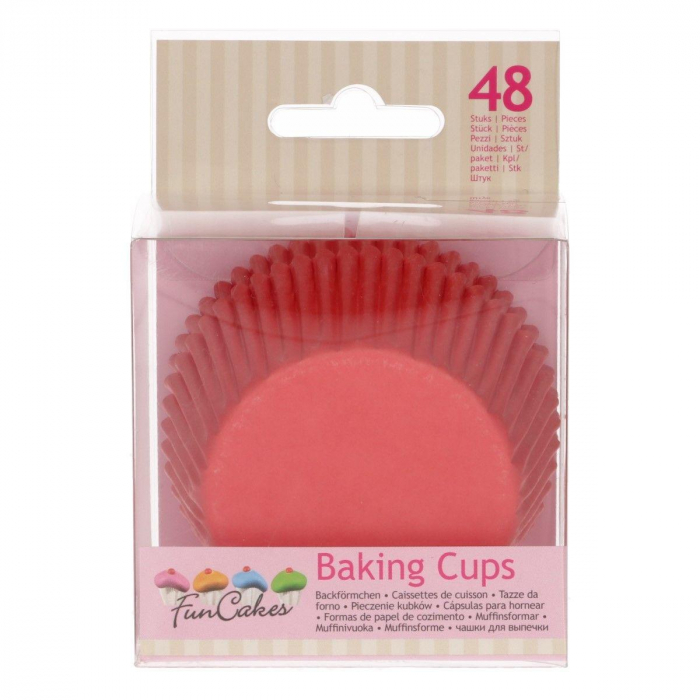 Röda Muffinsformar Jul, 48 st - FunCakes Cupcakes