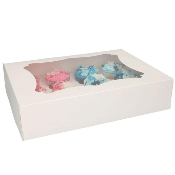 FunCakes Vita Cupcake Boxar för 12 Muffins Box 3-Pack