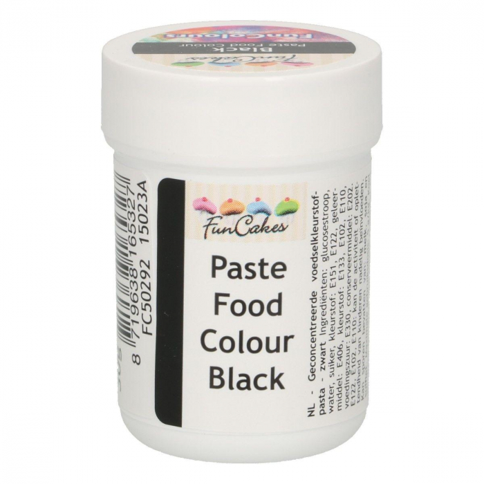 FunCakes - Svart Pastafärg Black - Paste Food Colour 30g