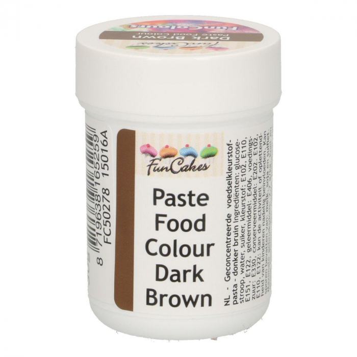 FunCakes - Mörk Brun Pastafärg Dark Brown - Paste Food Colour 30g