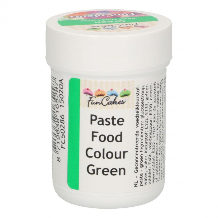 FunCakes - Grön Pastafärg Green - Paste Food Colour 30g