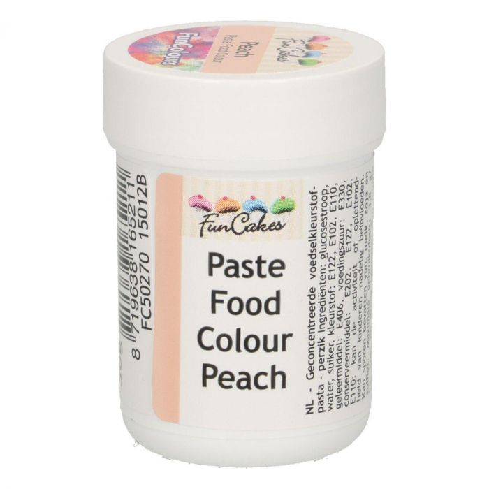 FunCakes - Persika Pastafärg Peach - Paste Food Colour 30g