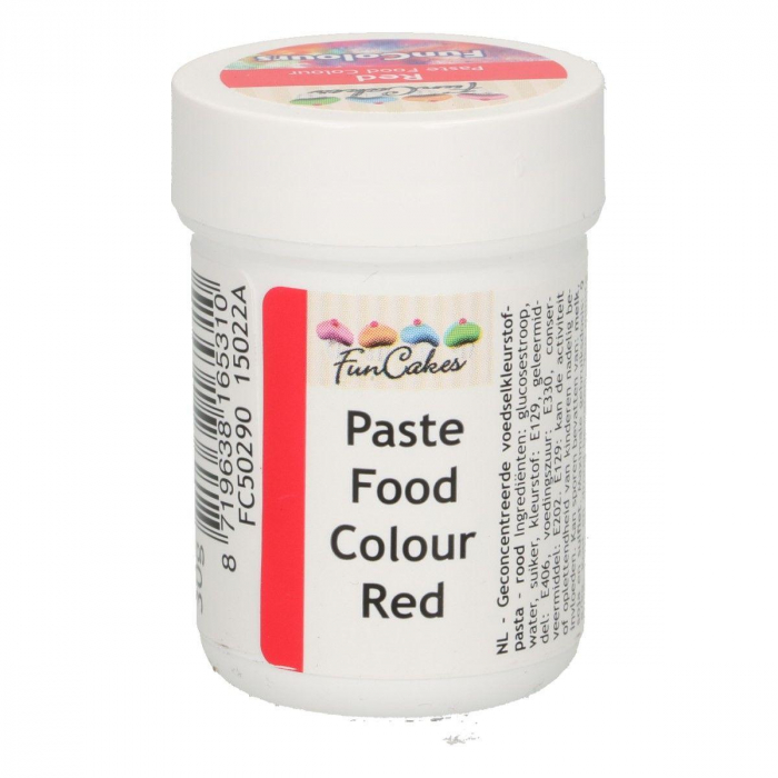 FunCakes - Röd Pastafärg Red - Paste Food Colour 30g