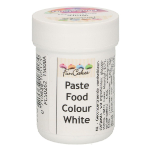 FunCakes Pastafärg Vit, White Snow - FunColours Paste Food Colour 30g