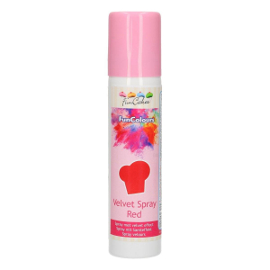 FunCakes Velvet Spray Sammetsspray röd