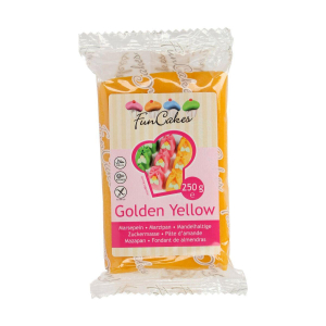 FunCakes Marsipan Guldgul, Golden Yellow - 250g