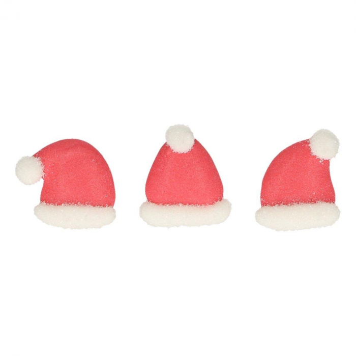 Tomtemössa Jul Sockerdekorationer 8st Santa's Hat - FunCakes