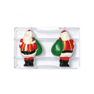 Santa Claus 3D Tomte Pralinform 2st Praliner Polykarborat Chokladform