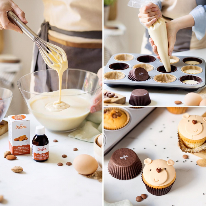 Muffinsformar Svarta 75 st Cupcakes 50 x 32 mm - Decora