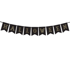 Halloween Svart Banner Girlang - PartyDeco