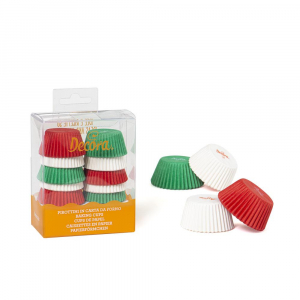 Vita, Gröna, Röda Mini Muffinsformar Jul, Cupcake - Decora