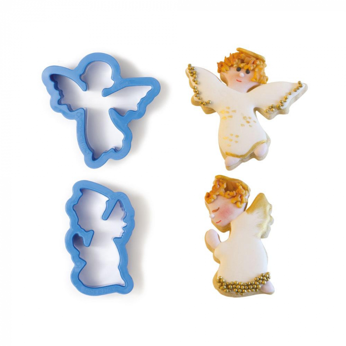 Änglar Jul Utstickare Kakmått 2-Pack - Decora