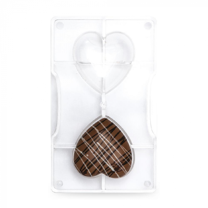 Medium Heart 2 st Hjärtan Pralinform Chokladform Polykarborat - Decora