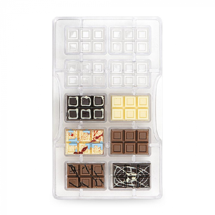 Små Chokladkakor Pralinform 10st Praliner Polykarborat Chokladform - Decora