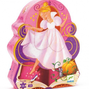 Djeco Silhuettpussel- Askungen Cinderella Golvpussel (36 bitar)