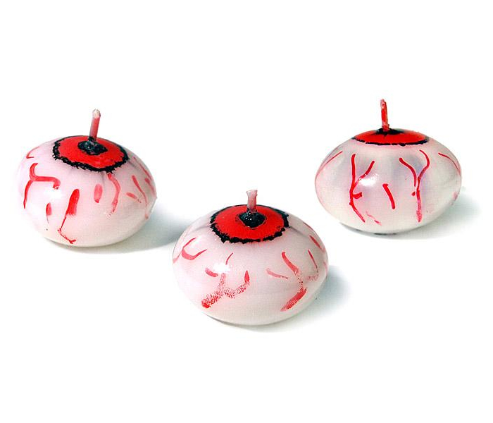 Läskiga Ögon, Ljus Halloween, Floating candle Eye, 4cm -5 Pack