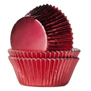 Röda Foil Muffinsformar 24 st, Folierade - House of Marie