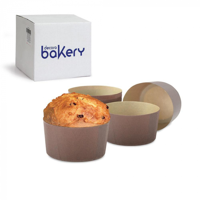 Panettone Bakform 750g Engångs Ugnssäker 4-Pack Canasta Baking Pan - Decora