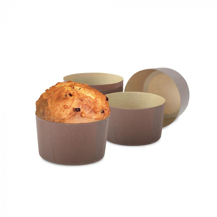 Panettone Bakform 750g Engångs Ugnssäker 4-Pack Canasta Baking Pan - Decora