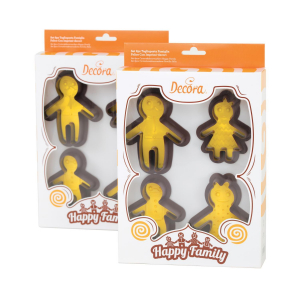 Pepparkaksgubbar Familj Jul Utstickare Kakmått 8-Pack - Decora