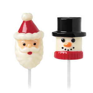 Wilton Jultomte Snögubbe Marshmallow Pop Mold, Santa Snowman