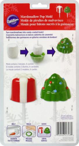 Wilton Julgran Paket Marshmallow Pop Mold, Christmas Tree Present