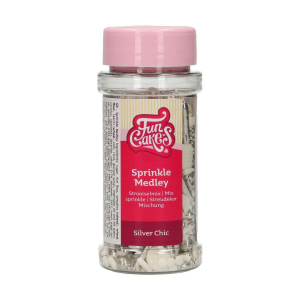 FunCakes Strössel Sprinkle Medley Silver Chic 65g