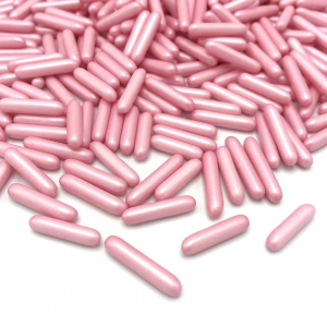 Happy Sprinkles - Pink Rods Pearlescent/Rosa Stavar Strössel