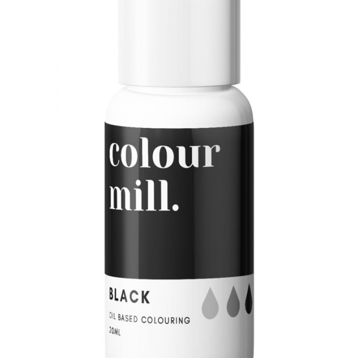 Black Svart Chokladfärg Oljebaserad Ätbar Färg 20ml - Colour Mill